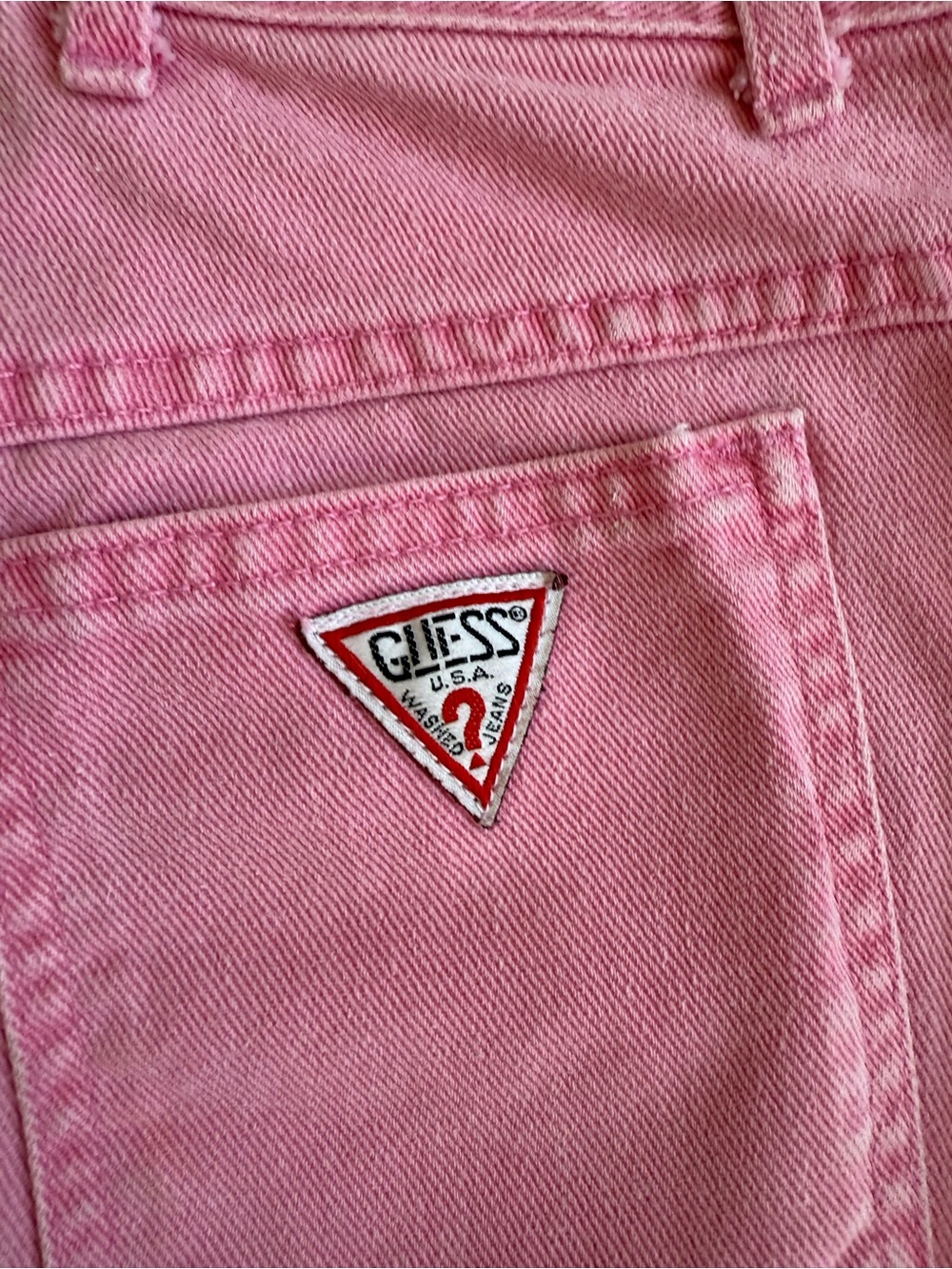 Vintage Guess by Marciano Pink Denim Mini Skirt - Picture 4 of 8